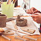 Strumento di ceramica in legno di faggio DIY-WH0224-93C-6