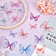 SUNNYCLUE 1 Box 160Pcs 16 Styles Fabric Butterfly Wing Charms Purple Butterfly Organza Dragonfly Wing 3D Polyester Butterflies Wings for jewellery Making Charms Wedding Ornament Appliques DIY Crafting DIY-SC0019-39-3