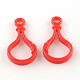 Opaque Solid Color Bulb Shaped Plastic Push Gate Snap Keychain Clasp Findings KY-R006-M-2