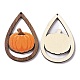 Thème halloween simple face imprimé bois de tremble gros pendentifs WOOD-G015-05J-2