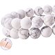 PandaHall Elite Frosted Natural Howlite Bead Strands For Jewelry Making G-PH0028-8mm-01-4