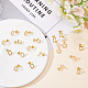 BENECREAT 24 Pairs Geometric 304 Stainless Steel Stud Earrings Rectangle Golden Earring Studs for Earring Making EJEW-BC0001-09-4
