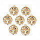 Brass Micro Pave Cubic Zirconia Charms KK-Q277-075-NF-1