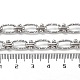 ステンレススチールのテクスチャードオーバル&ノットリンクチェーン304本  溶接されていない  スプールで  ステンレス鋼色  12x6x1.5mm  7x6x4mm  5 m /ロール CHS-B005-02P-3