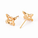 Brass Stud Earrings Findings KK-T062-116G-NF-2