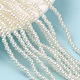 Backen gemalt pearlized Glasperlen runden Perle Stränge HY-Q003-4mm-02-1