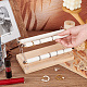 Fingerinspire Présentoir à bagues à 3 niveau en velours blanc avec support en acrylique et base en bois - Présentoir à bijoux amovible - Organisateur de bagues pour la maison RDIS-WH0001-30-3