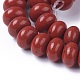 Los abalorios rojos jaspe hebras naturales G-E541-03-3