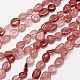 Chapelets de perles en quartz aux fraises naturelles G-L459-01-1