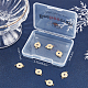 Beebeecraft 10Pcs/Box Evil Eye Connectors 18K Gold Plated Blue Cubic Zirconia Double Hole Evil Eye Charms Golden Flat Round Jewelry Making Findings for DIY Bracelet Necklace KK-BBC0002-62-7