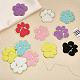 CHGCRAFT 28Pcs 7 Colors Towel Embroidery Style Cloth Self-Adhesive/Sew on Patches DIY-CA0004-87-5