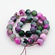 Natural Weathered Agate Faceted Round Beads Strands G-A134-02-10mm-2