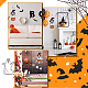 Decoraciones colgantes de madera con tema de halloween HJEW-WH0043-56-6