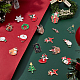 Sunnyclue 1 caja 32 piezas 16 estilo esmalte encantos de Navidad encantos de árbol de Navidad a granel encantos de reno para hacer joyas bastón de caramelo guante de Navidad sombrero calcetines corona copo de nieve mini casa caja de regalo decoración FIND-SC0002-64-4