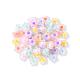 60pcs 6 couleurs perles acryliques transparentes TACR-CC0001-01-2