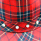 Punk Plaid Cloth Caps AJEW-O018-06-4