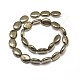 Oval Natural Pyrite Beads Strands G-I126-19-14x10mm-2