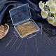 Beebeecraft 100Pcs/Box Flat Head Pins 18K Gold Plated Beading Pins 50mm Jewelry Head Pins for Earring Beading DIY Craft KK-BBC0002-84-7