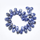 Fili di perle di diaspro macchia blu naturale G-S357-C02-06-2