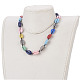 Collane di perline colorate con conchiglie di cipria NJEW-JN02294-4