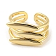 Brass Open Cuff Ring RJEW-C033-06G-2