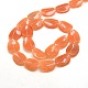 Oval Natural Red Aventurine Beads Strands G-P063-32-2