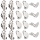 SUNNYCLUE 1 Box 80Pcs Clip on Earring Findings Flat Back Earring Clips 304 Stainless Steel Clip on Earring Converter Non Pierced Earring Components for Jewelry Making Accessories DIY Dangle Earrings STAS-SC0005-67-1