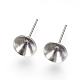 Accessoires de puces d'oreilles en 304 acier inoxydable STAS-I097-006E-P-2