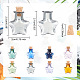 Delorigin 8 pièces 8 couleurs mini contenants de perles de bouteille en verre borosilicaté élevé BOTT-DR0001-01-2