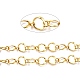Alloy Twisted Oval & Octagon Link Chains LCHA-H004-25G-2