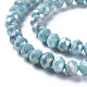 Opaque Baking Painted Glass Beads Strands EGLA-N006-006E-3
