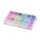 480 Stück 24 Farben transparenter Crackle-Glasperlenstrang GLAA-D013-02-2