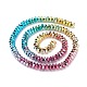 Rainbow Color Electroplate Non-magnetic Synthetic Hematite Beads Strands G-L489-F02-2