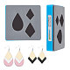 SUPERDANT Leather Cutting Die Layered Earring Wooden Dies Water Drop Diamond Shape Cutting Machine Leather Jewelry Die Cutter Machine with Plastic Protective Box and EVA Foam for DIY Craft DIY-SD0001-68G-1