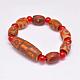 Natural & Dyed Agate Beads Stretch Bracelets BJEW-A107-03A-2
