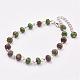 Mixed Stone Beads Anklets AJEW-AN00198-2