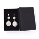 Natural Baroque Pearl Keshi Pearl Dangle Earrings EJEW-JE03907-01-3