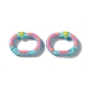 Spray Painted Alloy Spring Gate Rings PALLOY-F293-04-3
