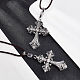 Alloy Cross Hanging Pendant Decorations HJEW-WH0039-08-2