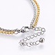 304 Stainless Steel Multi-strand Bracelets BJEW-H574-03GP-3