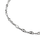 304 Stainless Steel Textured Dapped Chain Necklace NJEW-D045-02P-2