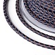 編み紐  革のアクセサリーコード  ジュエリーDIY製版材料  プルシアンブルー  5mm  約21.87ヤード（20m）/ロール WL-I004-5mm-18-3