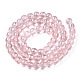 Chapelets de perles en verre transparent électrolytique GLAA-T032-T6mm-AB10-3