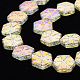 Chapelets de perles en verre électroplaqué EGLA-S188-11A-04-3