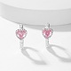Cubic Zirconia Heart Hoop Earrings AX2868-1-3