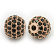 Perles de cubes zircone en laiton  ZIRC-F001-41RG-1