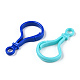 Opaque Solid Color Bulb Shaped Plastic Push Gate Snap Keychain Clasp Findings KY-N022-08-3