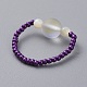 Glass Seed Beads Stretch Rings RJEW-JR00285-05-3