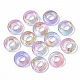 Transparent Spray Painted Glass Beads X-GLAA-N035-04A-1