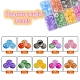 150Pcs 10 Colors Transparent Crackle Acrylic Beads MACR-YW0001-65-2